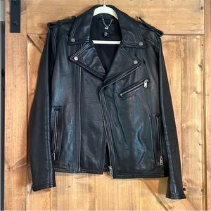 H&M Black Leather Biker Jacket
